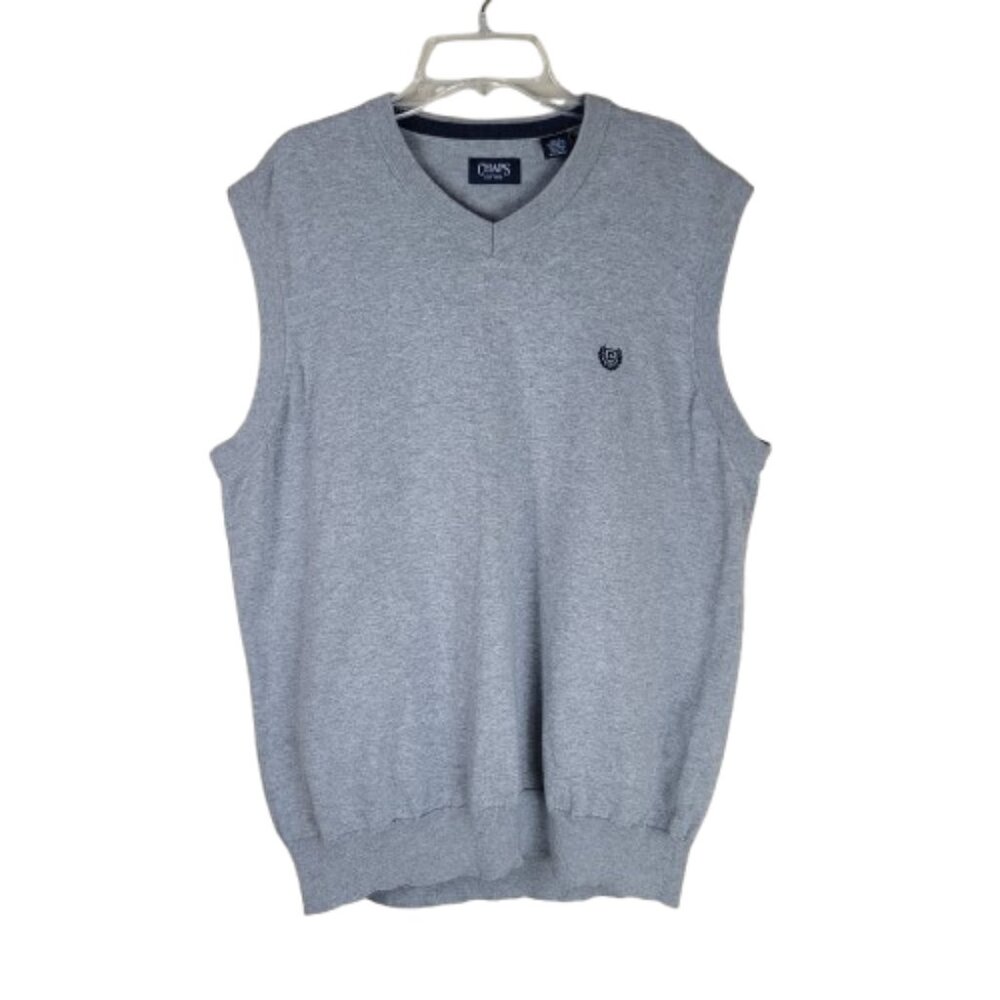 Chaps Men's V-Neck Sweater Vest Cotton Size Large